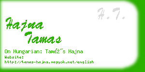hajna tamas business card